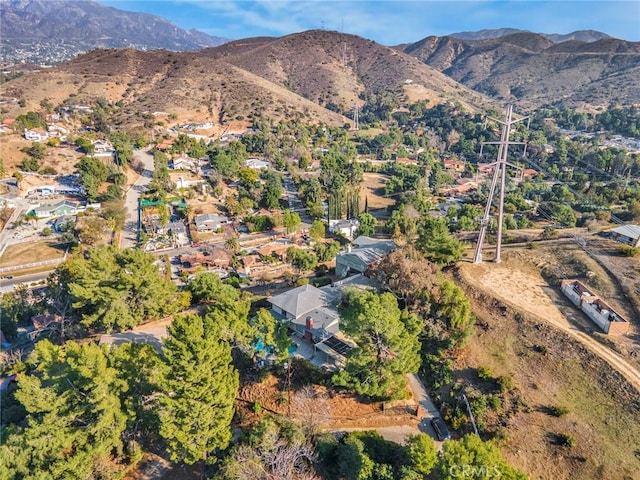 bird's eye view featuring a mountain view