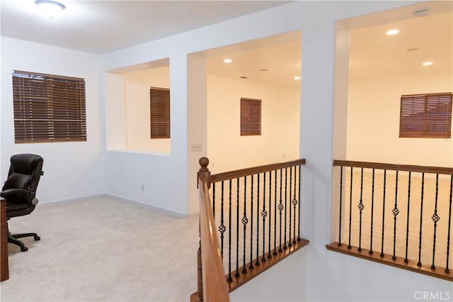 1594 Margit St, Redlands, CA 92374 - office area with recessed lighting, carpet flooring, and baseboards