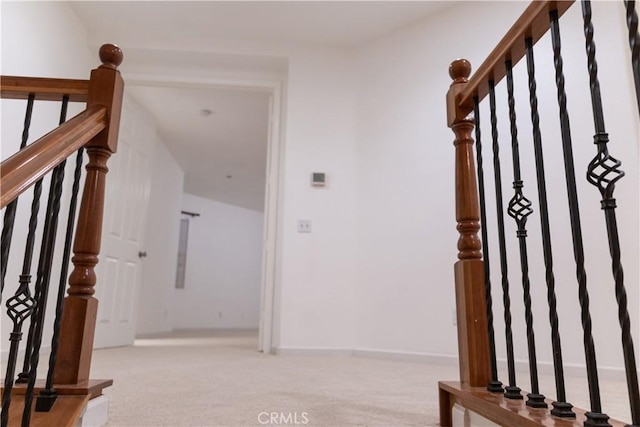 1594 Margit St, Redlands, CA 92374 - staircase with baseboards and carpet flooring
