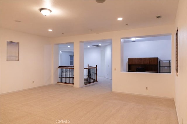 1594 Margit St, Redlands, CA 92374 - carpeted empty room with visible vents and recessed lighting