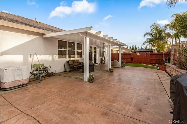 view of patio / terrace featuring a fenced backyard