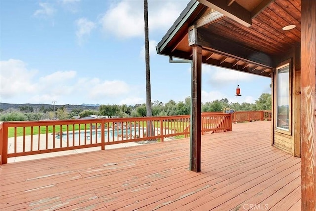 view of wooden deck