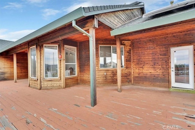 exterior space with a deck