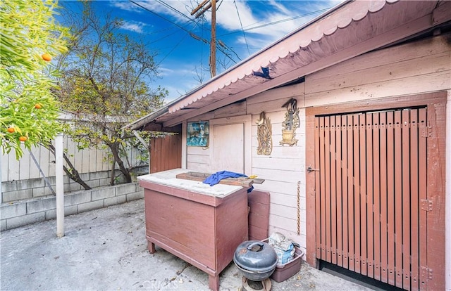 view of patio / terrace with fence