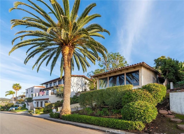 exterior space featuring stucco siding