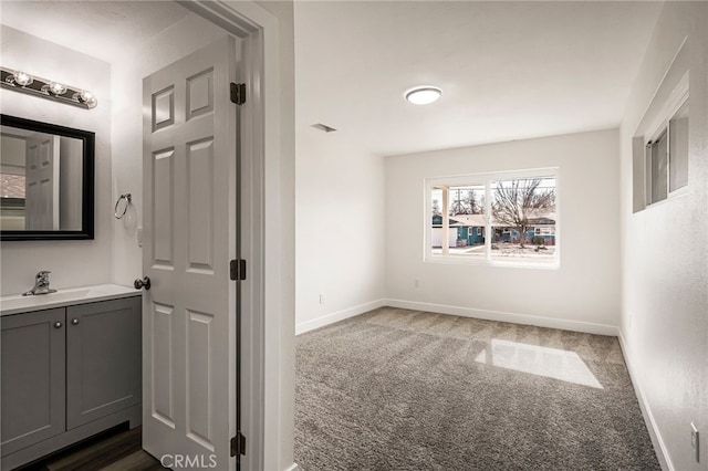 355 French St, Willows, CA 95988 - bathroom featuring visible vents, vanity, and baseboards