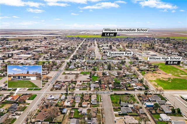 355 French St, Willows, CA 95988 - drone / aerial view featuring a residential view