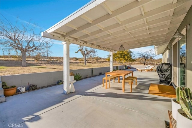 view of patio / terrace featuring outdoor dining space