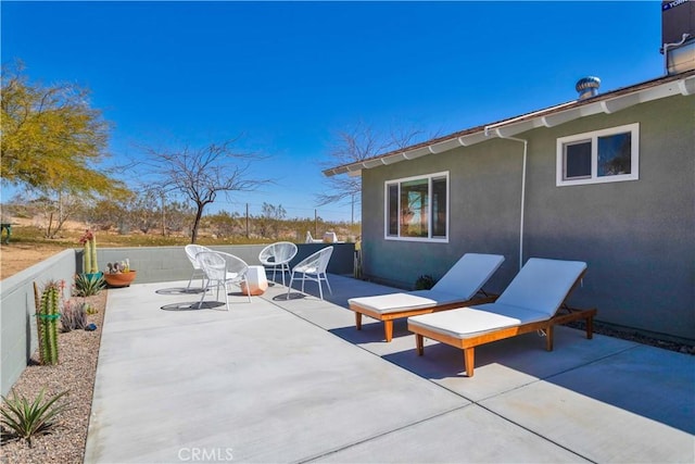 view of patio featuring a fenced backyard