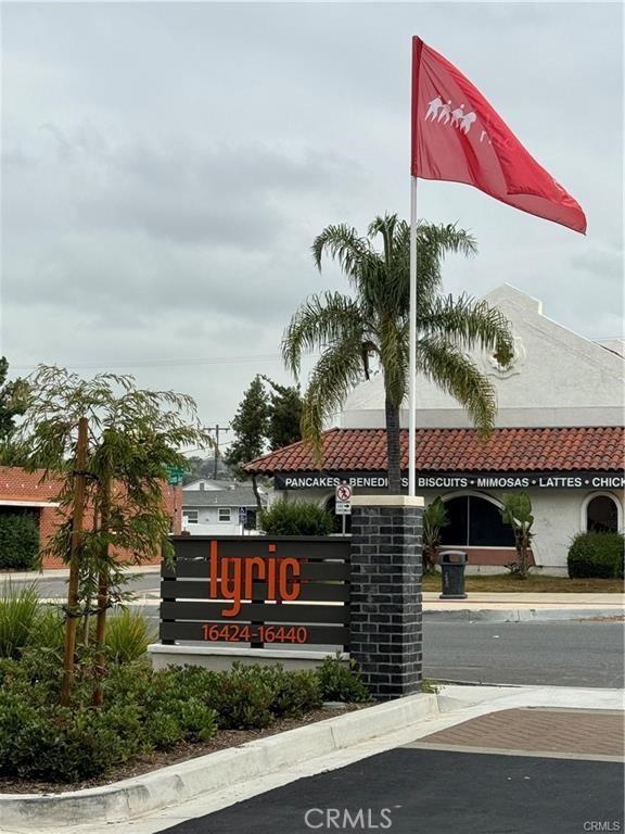 view of community sign