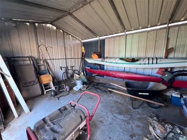 garage featuring a carport