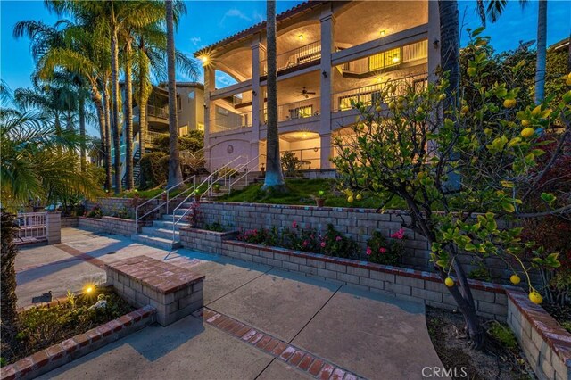 30220 Skippers Way Dr, Canyon Lake, CA 92587 - view of patio featuring a balcony and stairs