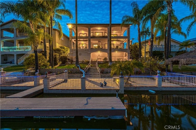 30220 Skippers Way Dr, Canyon Lake, CA 92587 - back of property with a balcony and a water view