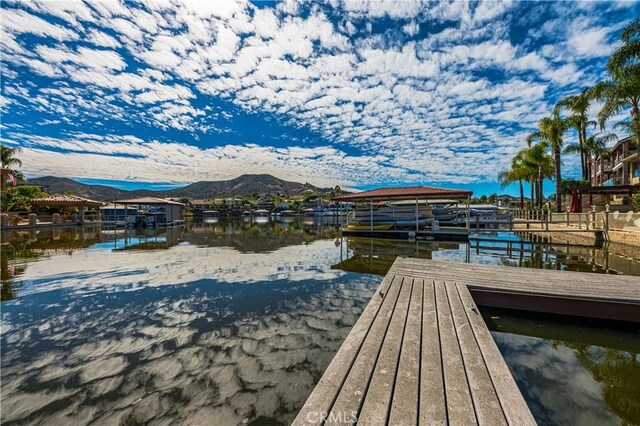 30220 Skippers Way Dr, Canyon Lake, CA 92587 - view of dock featuring a water and mountain view