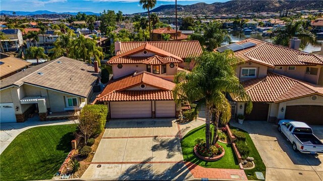 30220 Skippers Way Dr, Canyon Lake, CA 92587 - drone / aerial view featuring a mountain view and a residential view