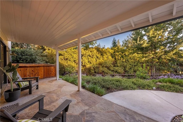 view of patio / terrace with fence