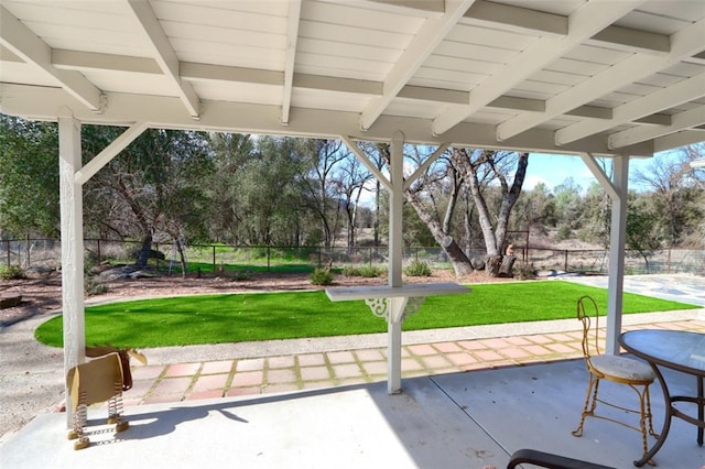 view of patio / terrace with fence