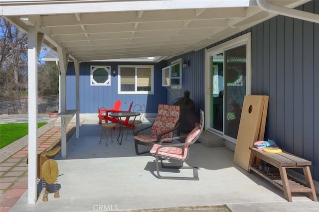 view of patio / terrace featuring outdoor dining area