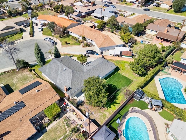 drone / aerial view featuring a residential view