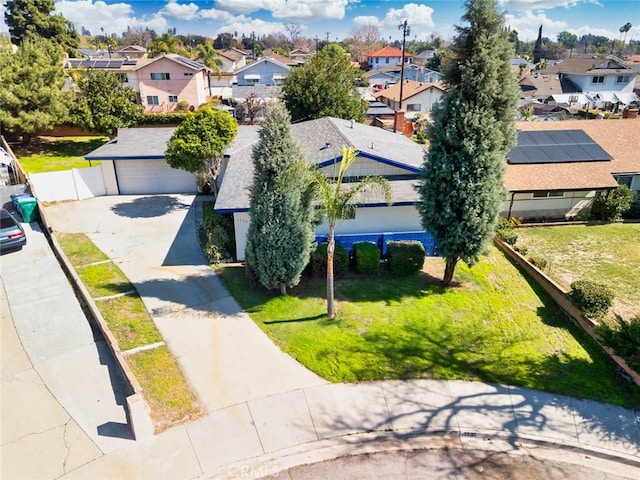 drone / aerial view featuring a residential view