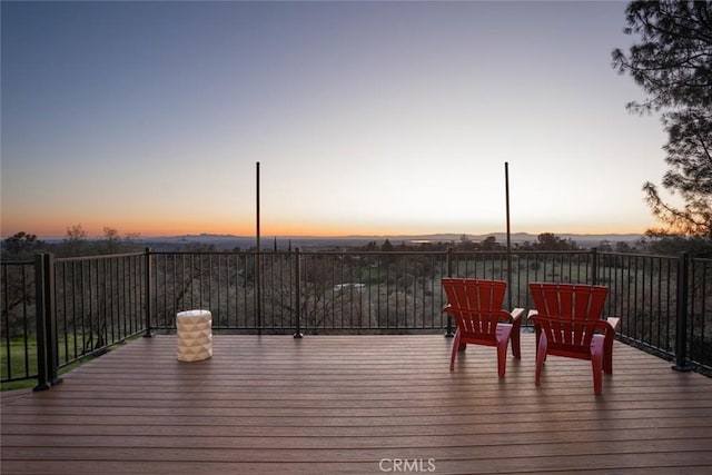 view of deck at dusk