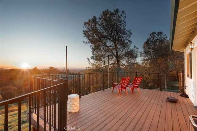 view of wooden terrace