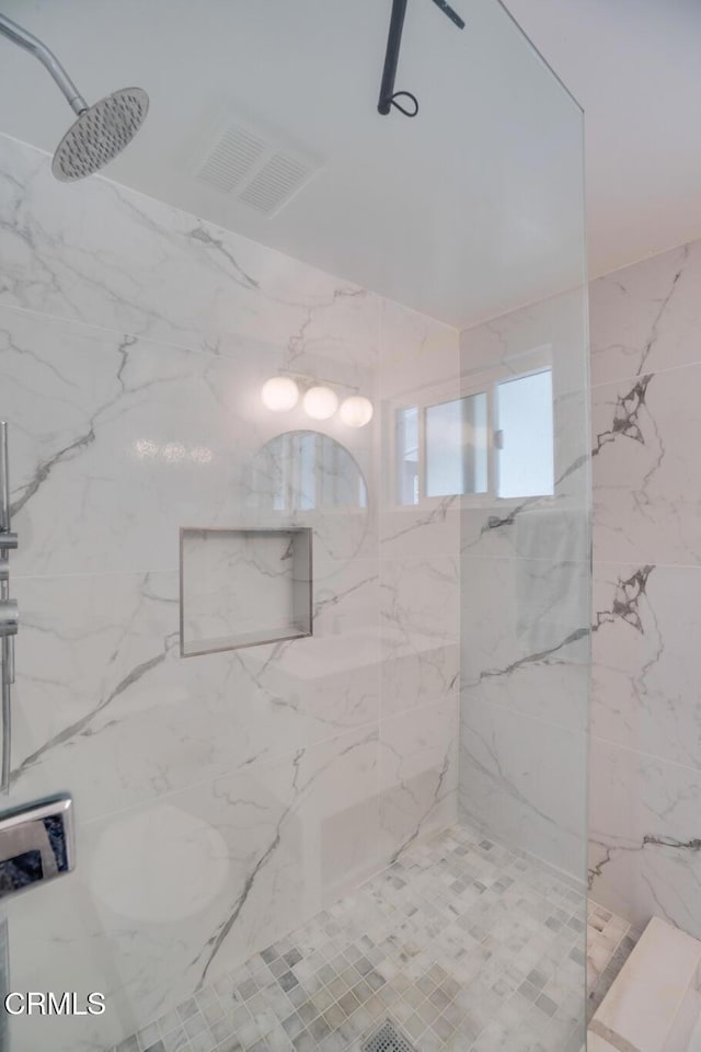 709 Greenbank Ave, Duarte, CA 91010 - full bathroom featuring visible vents and a marble finish shower
