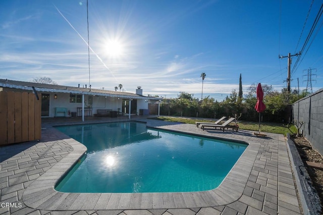 709 Greenbank Ave, Duarte, CA 91010 - pool featuring a fenced backyard and a patio