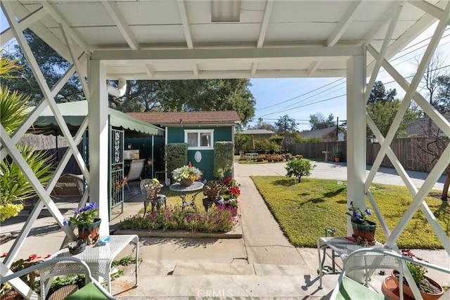 view of patio with fence private yard