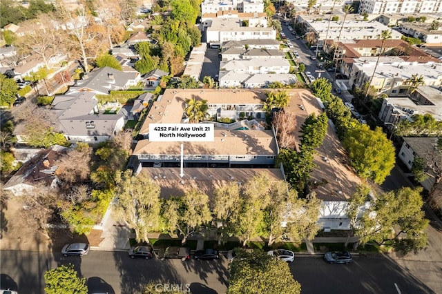 aerial view featuring a residential view