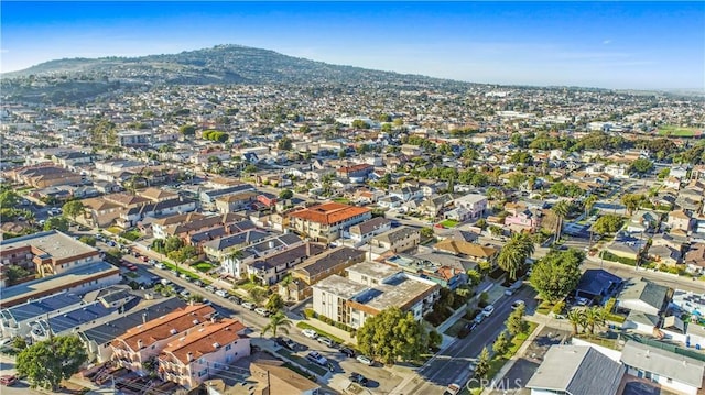 aerial view with a residential view and a mountain view