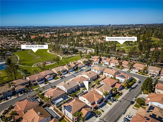 drone / aerial view featuring a residential view