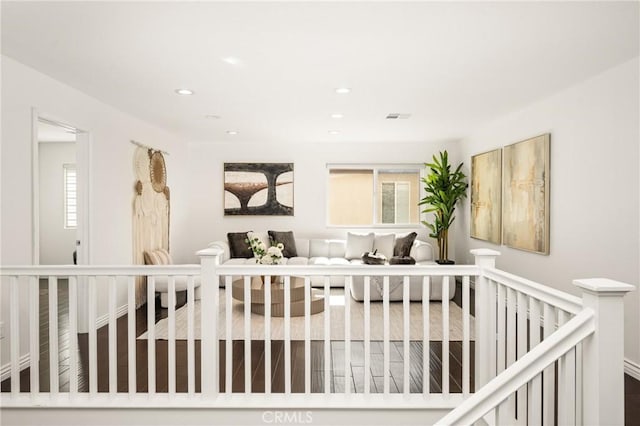 bedroom with visible vents and recessed lighting