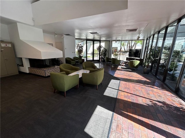 lobby with visible vents