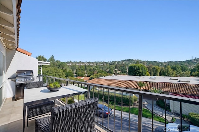 balcony featuring grilling area