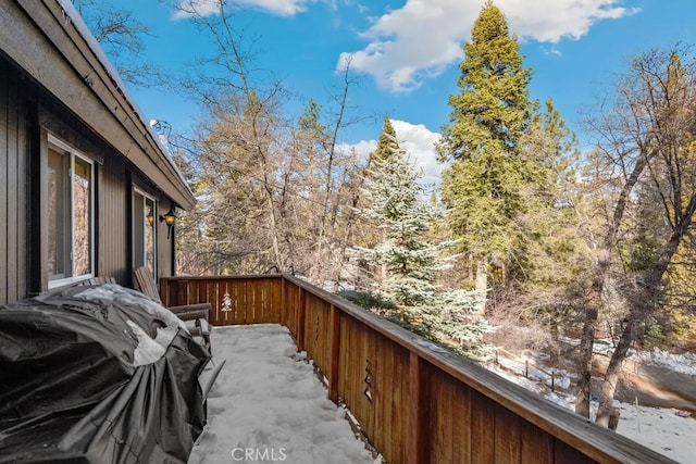43121 Grizzly Rd, Big Bear Lake, CA 92315 - view of snow covered back of property