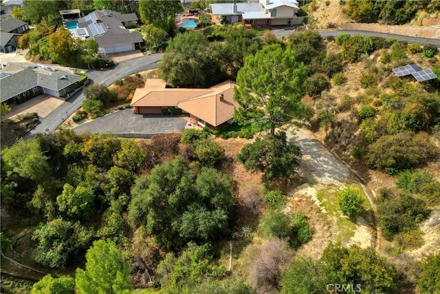 bird's eye view featuring a residential view