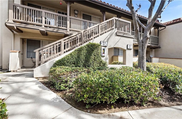 exterior space with stairs