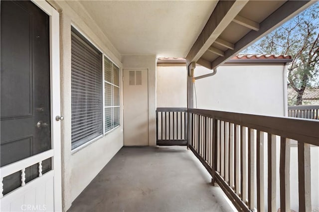 balcony with visible vents