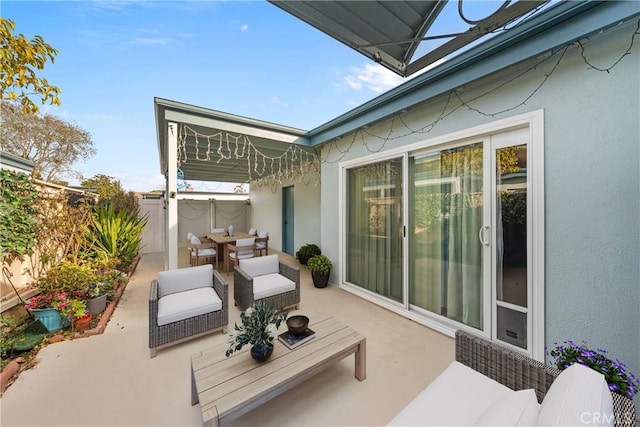 view of patio / terrace with fence