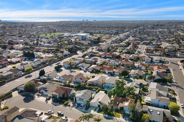 bird's eye view with a residential view