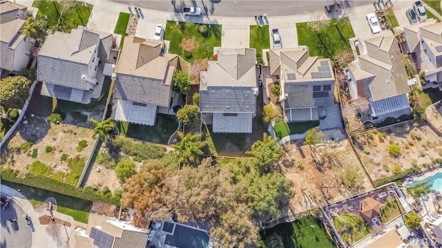 aerial view with a residential view