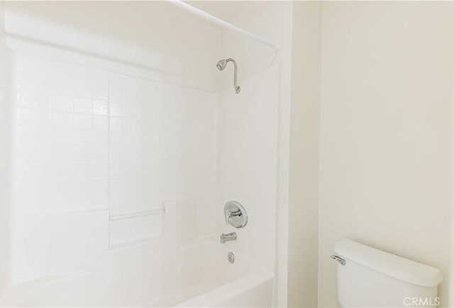 full bathroom with toilet and shower / bathtub combination