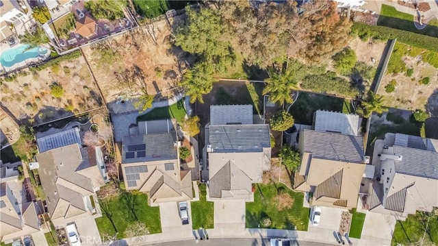 bird's eye view with a residential view