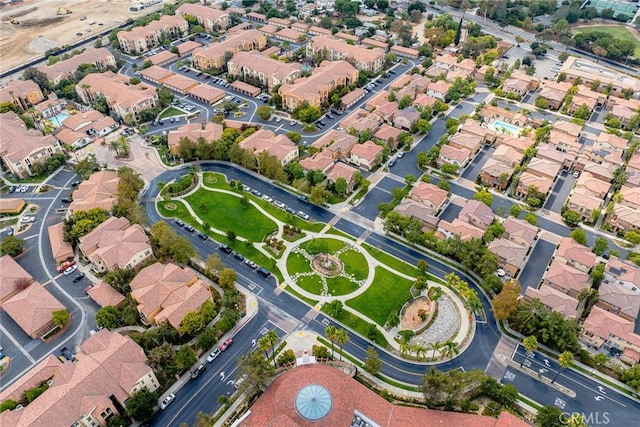 aerial view with a residential view