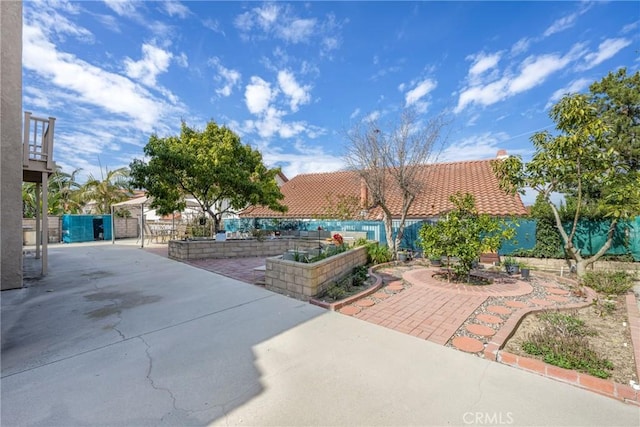 view of patio with fence