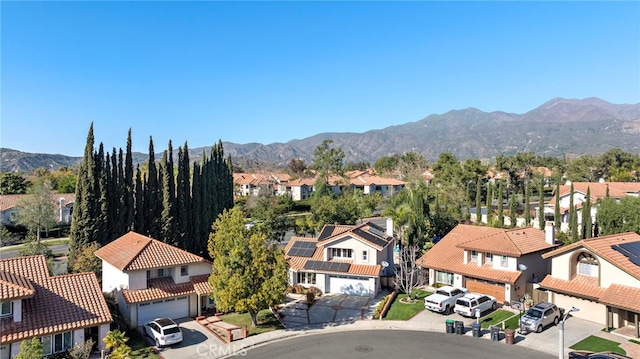 view of mountain feature with a residential view