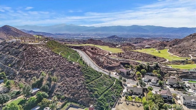 aerial view featuring a mountain view