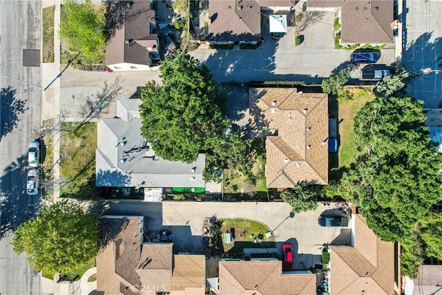 bird's eye view with a residential view