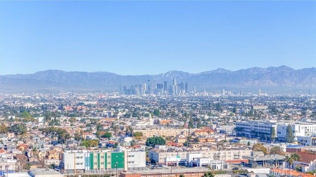 property view of mountains featuring a view of city